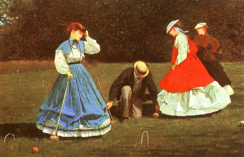 Winslow Homer The Croquet Game Norge oil painting art